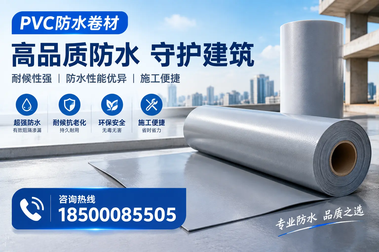 PVC防水卷材的防水效果评测,适合贺州的科学依据
